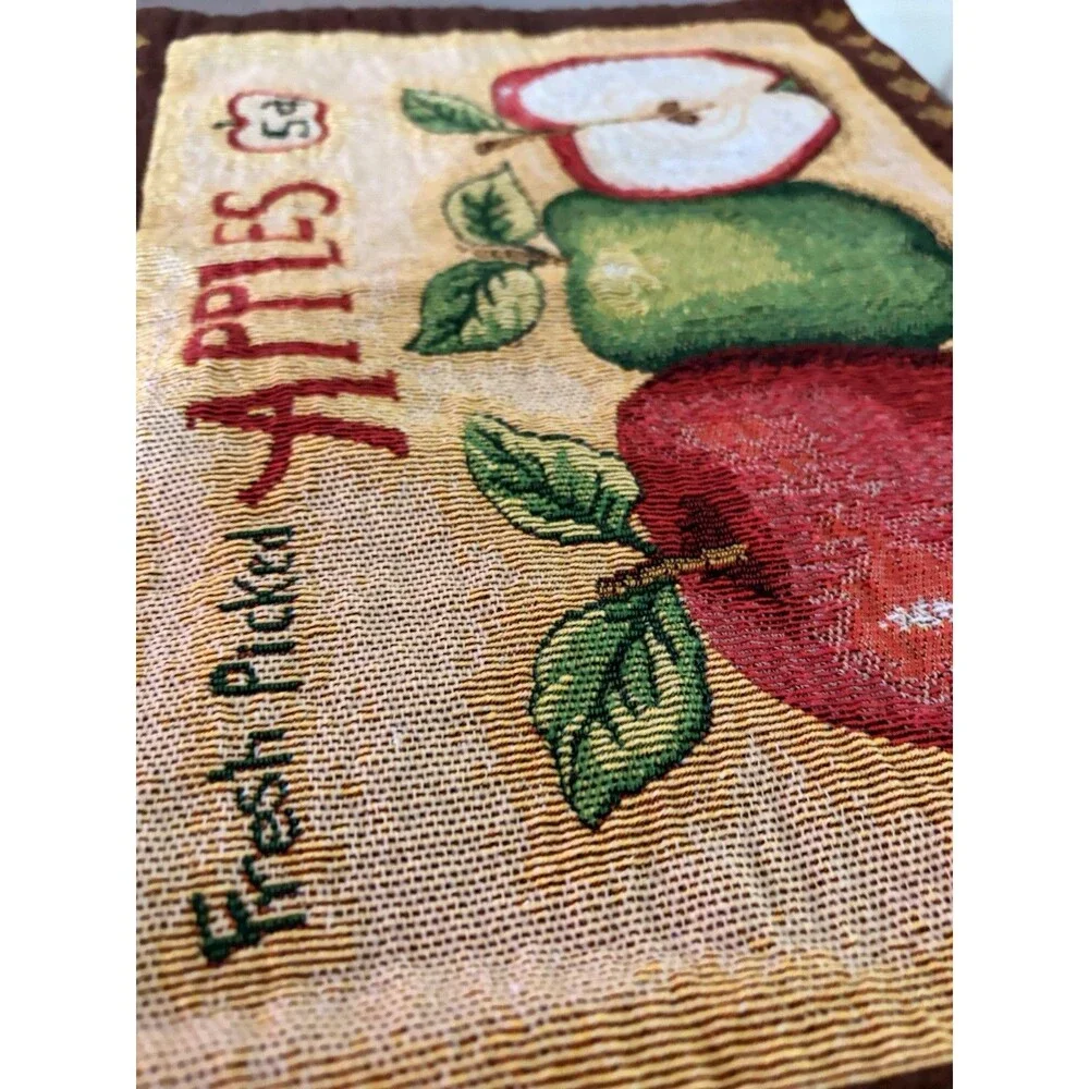Vintage Table Placemats Apple Tapestry Cottagecore Set of 5 Granny Fresh Picked
